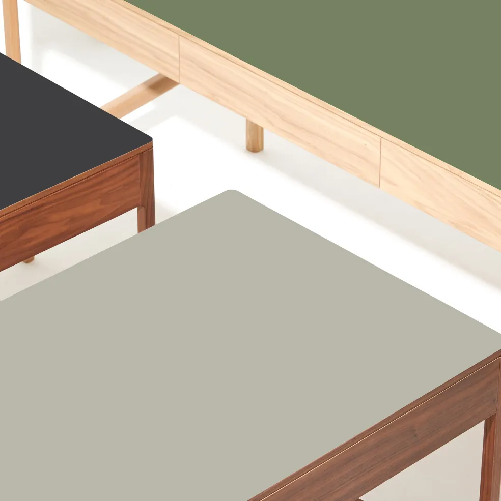 Cheap Domus 3-Drawer Desk Walnut In Stock | Desks
