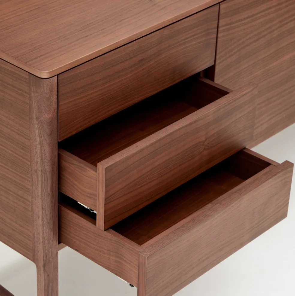 Cheap Domus Sideboard 3 Door Walnut In Stock | Storage