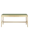 Clearance Ex-Display Domus 3-Drawer Desk Oak & Olive In Stock | Desks