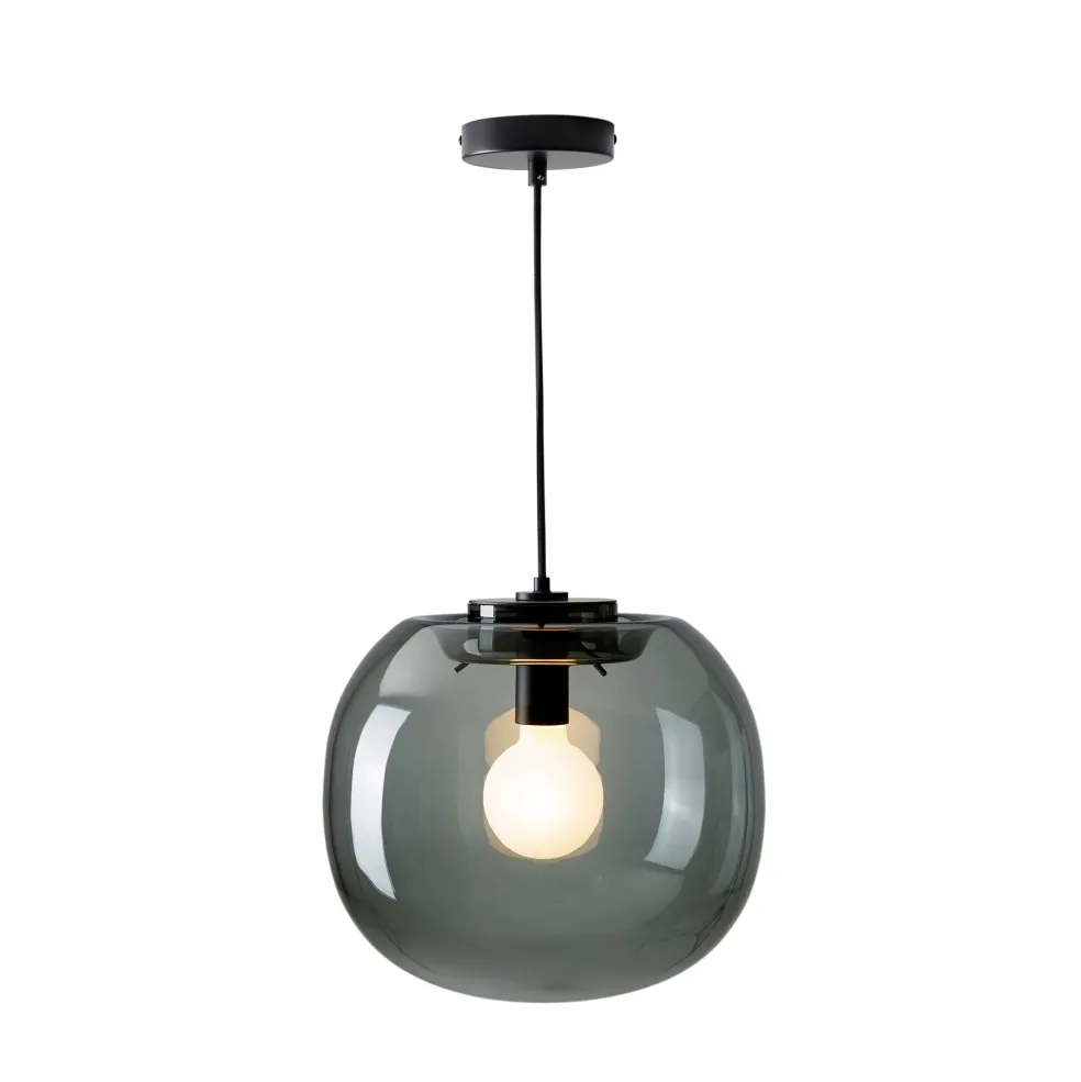 Clearance Flo Pendant Light Smoked Grey Glass Lighting | Get It In Time For Christmas