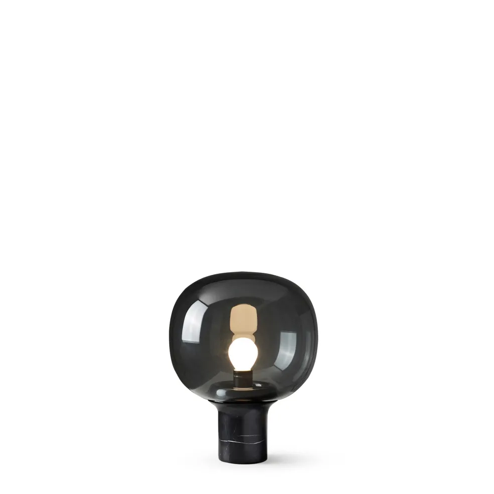 Sale Flo Table Lamp Small Smoked Grey Glass Lighting | Get It In Time For Christmas