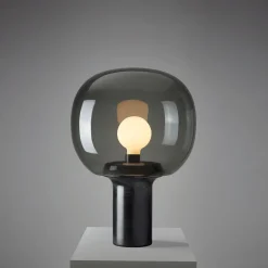 Cheap Flo Table Lamp Smoked Grey Glass Lighting | Get It In Time For Christmas