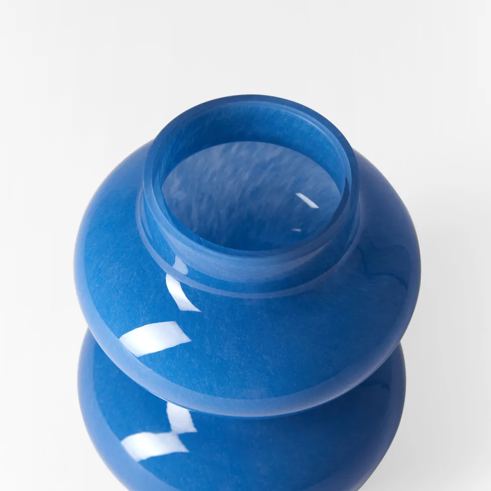 Store Form Glass Vase Cornflower Blue 20cm Vases | Gifts For Home