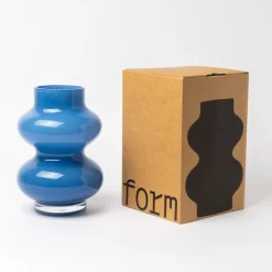 Shop Form Glass Vase Cornflower Blue 25cm Vases | Gifts For Home