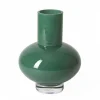 Discount Form Glass Vase Teal 23cm Vases | Gifts For Home