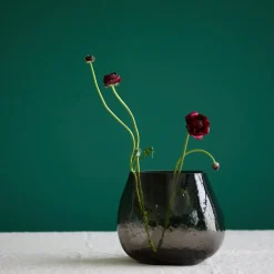 New Hammered Glass Vase Smoke Vases | Gifts Under £50