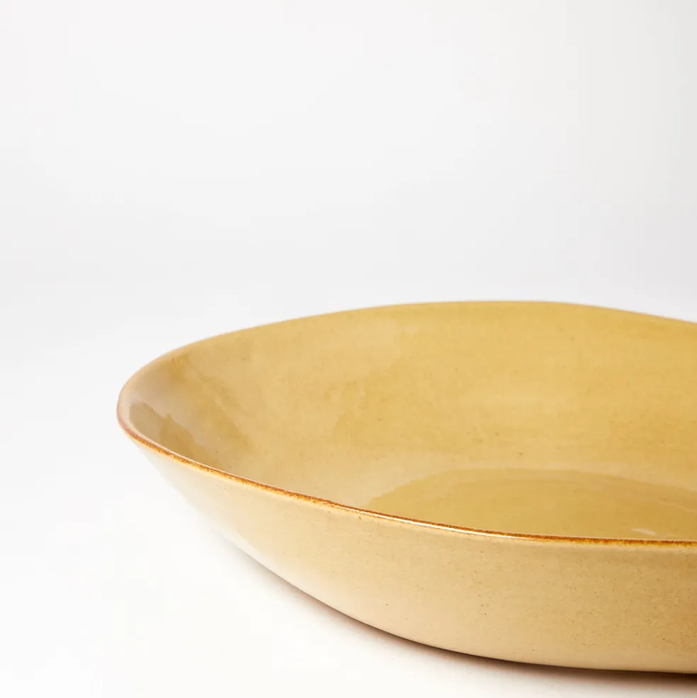 Cheap Henley Oversized Tall Serving Bowl Honey 35cm Serving Bowls & Utensils | Table Settings