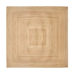 Store Jute Braided Square Rug Neutral 350 x 350cm Rugs