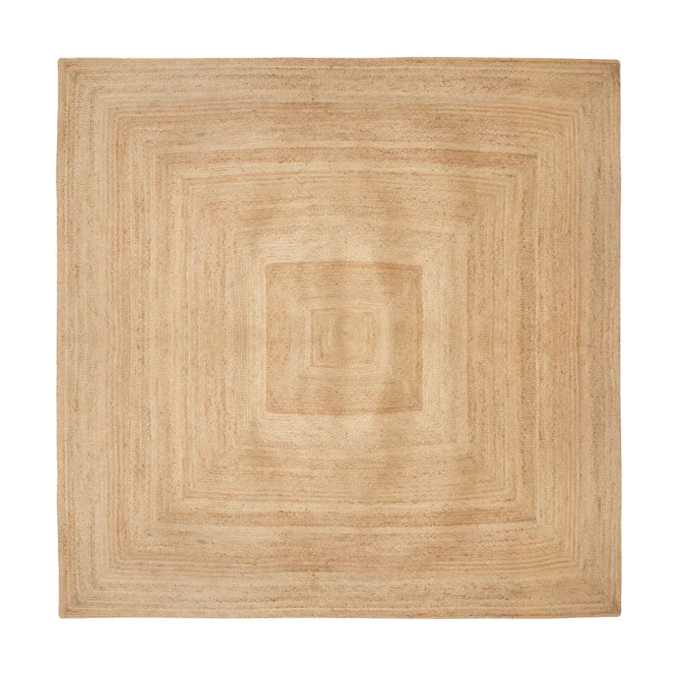 Store Jute Braided Square Rug Neutral 350 x 350cm Rugs