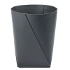 Shop Leather Waste Paper Bin Grey Utility