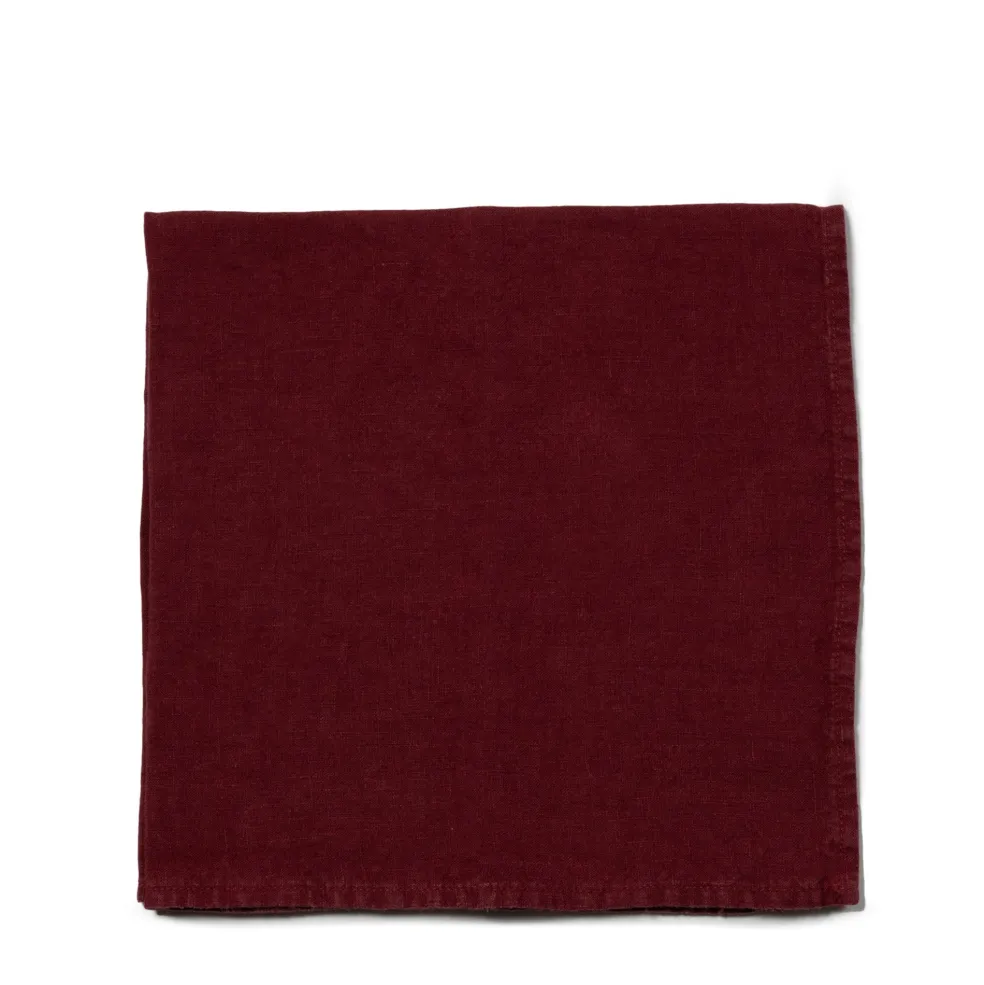 Shop Linen Burgundy Napkin 47 x 47cm Napkins | Get It In Time For Christmas
