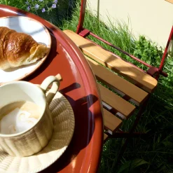 Clearance Mag Bistro Table Red Ceramic 70cm In Stock | Outdoor Furniture