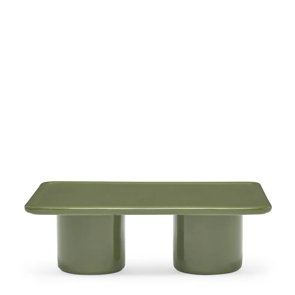 Hot Mag Rectangular Coffee Table Green 80 x 60cm Outdoor Furniture | Coffee & Side Tables