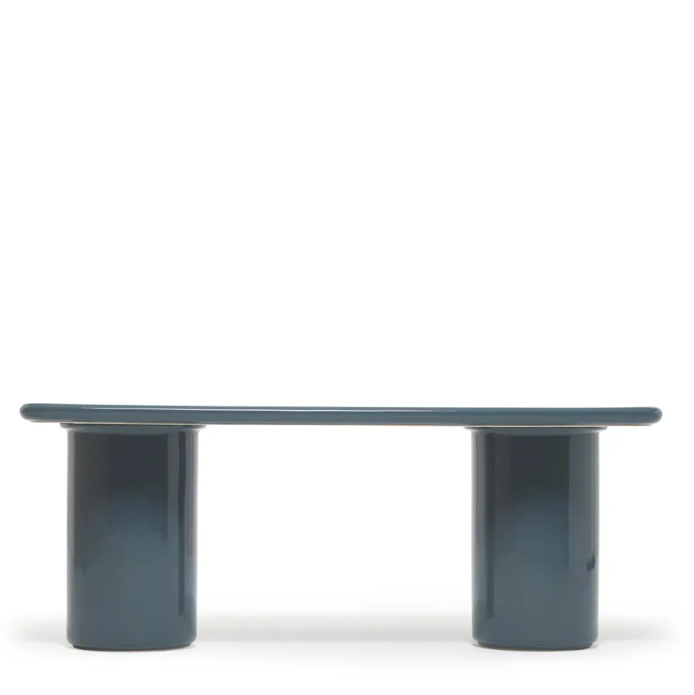 Fashion Mag Rectangular Low Side Table Dark Blue 90 x 40cm In Stock | Outdoor Furniture