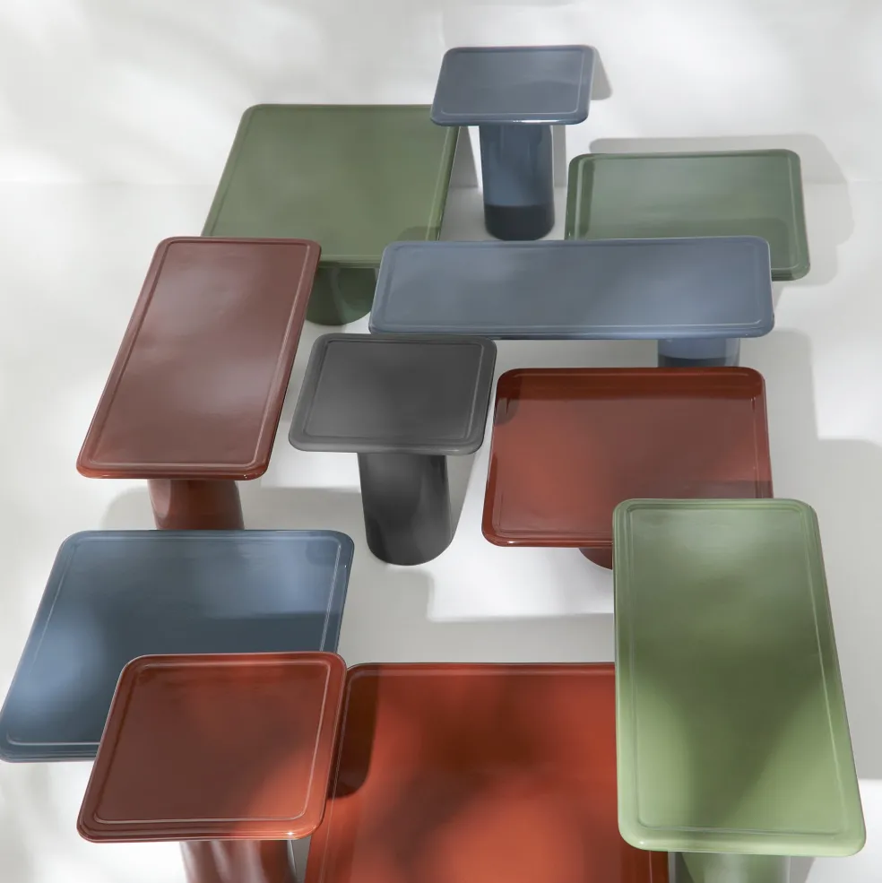 Fashion Mag Rectangular Low Side Table Dark Blue 90 x 40cm In Stock | Outdoor Furniture