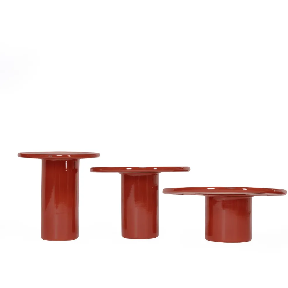 Best Sale Mag Round Low Side Table Red 50cm Coffee & Side Tables | Outdoor Furniture