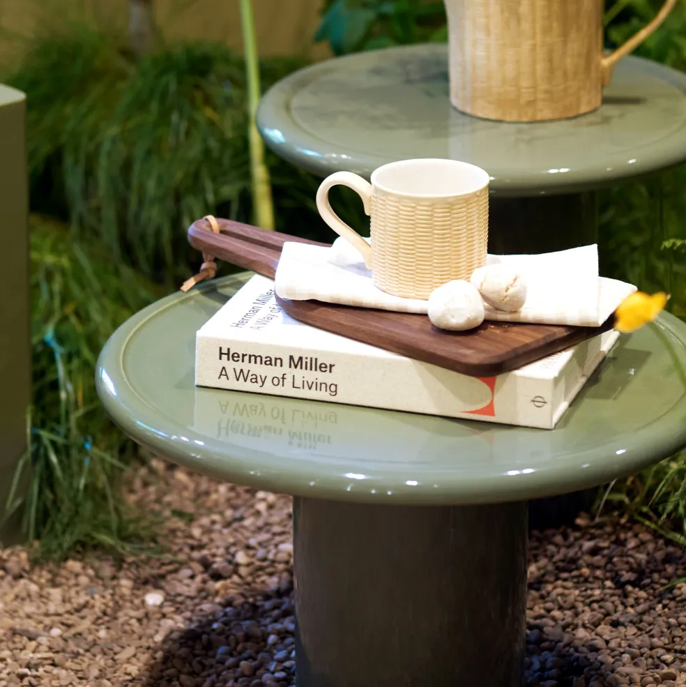 Cheap Mag Round Low Side Table Green 50cm In Stock | Outdoor Furniture