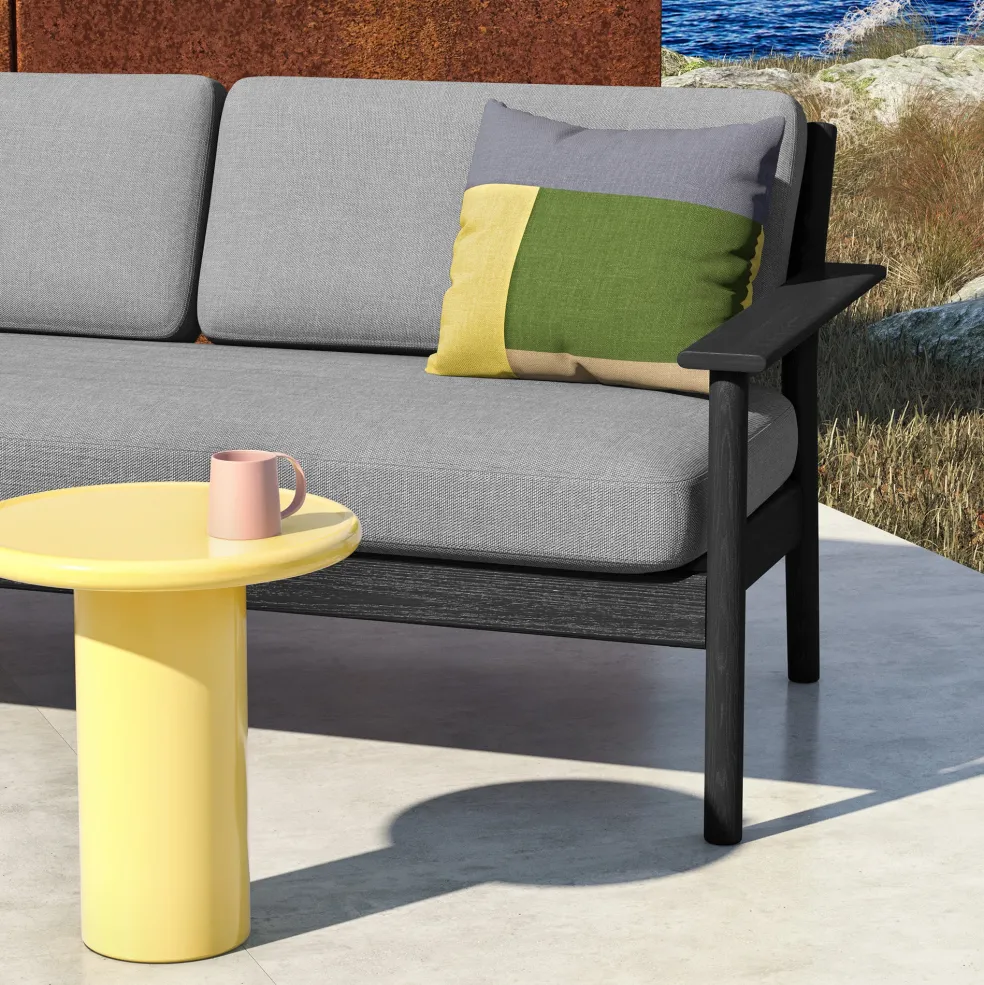 Cheap Mag Round Tall Side Table Yellow 40cm In Stock | Outdoor Furniture