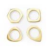 Shop Napkin Ring Brushed Brass Set of 4 Napkins | Get It In Time For Christmas