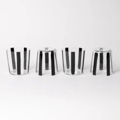 New Nova Stripe Black 360ml (Set of 4) Glassware | Get It In Time For Christmas
