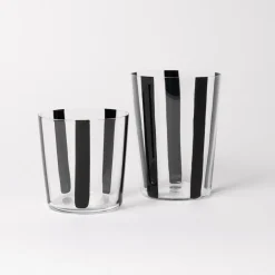 Best Sale Nova Stripe Black 500ml (Set of 4) Glassware | Get It In Time For Christmas