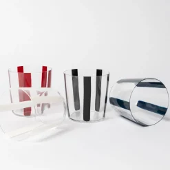 New Nova Stripe Black 360ml (Set of 4) Glassware | Get It In Time For Christmas