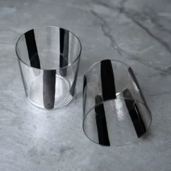 New Nova Stripe Black 360ml (Set of 4) Glassware | Get It In Time For Christmas