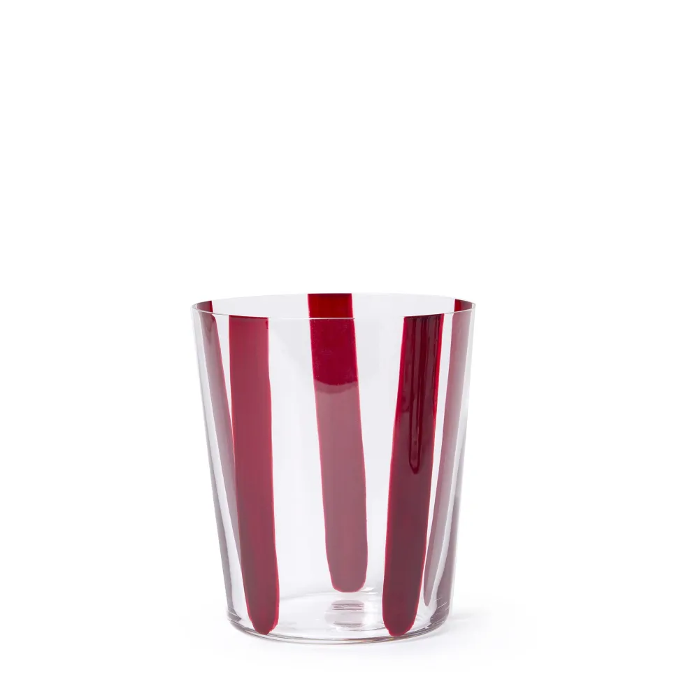 Outlet Nova Stripe Burgundy 360ml (Set of 4) Glassware | Games & Entertaining