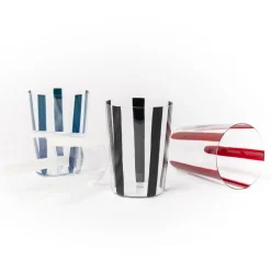 Best Nova Stripe Burgundy 500ml (Set of 4) Glassware | Get It In Time For Christmas
