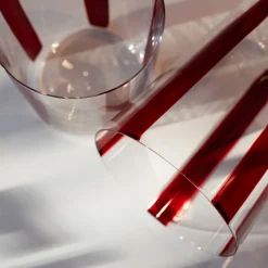 Best Nova Stripe Burgundy 500ml (Set of 4) Glassware | Get It In Time For Christmas