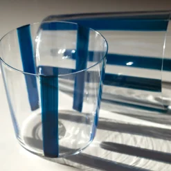 New Nova Stripe Navy 360ml (Set of 4) Glassware | Get It In Time For Christmas