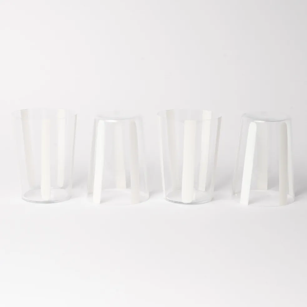 Shop Nova Stripe White 500ml (Set of 4) Glassware | Get It In Time For Christmas