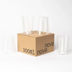 Shop Nova Stripe White 500ml (Set of 4) Glassware | Get It In Time For Christmas