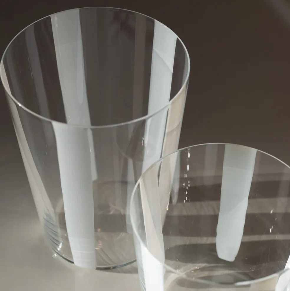 Shop Nova Stripe White 500ml (Set of 4) Glassware | Get It In Time For Christmas