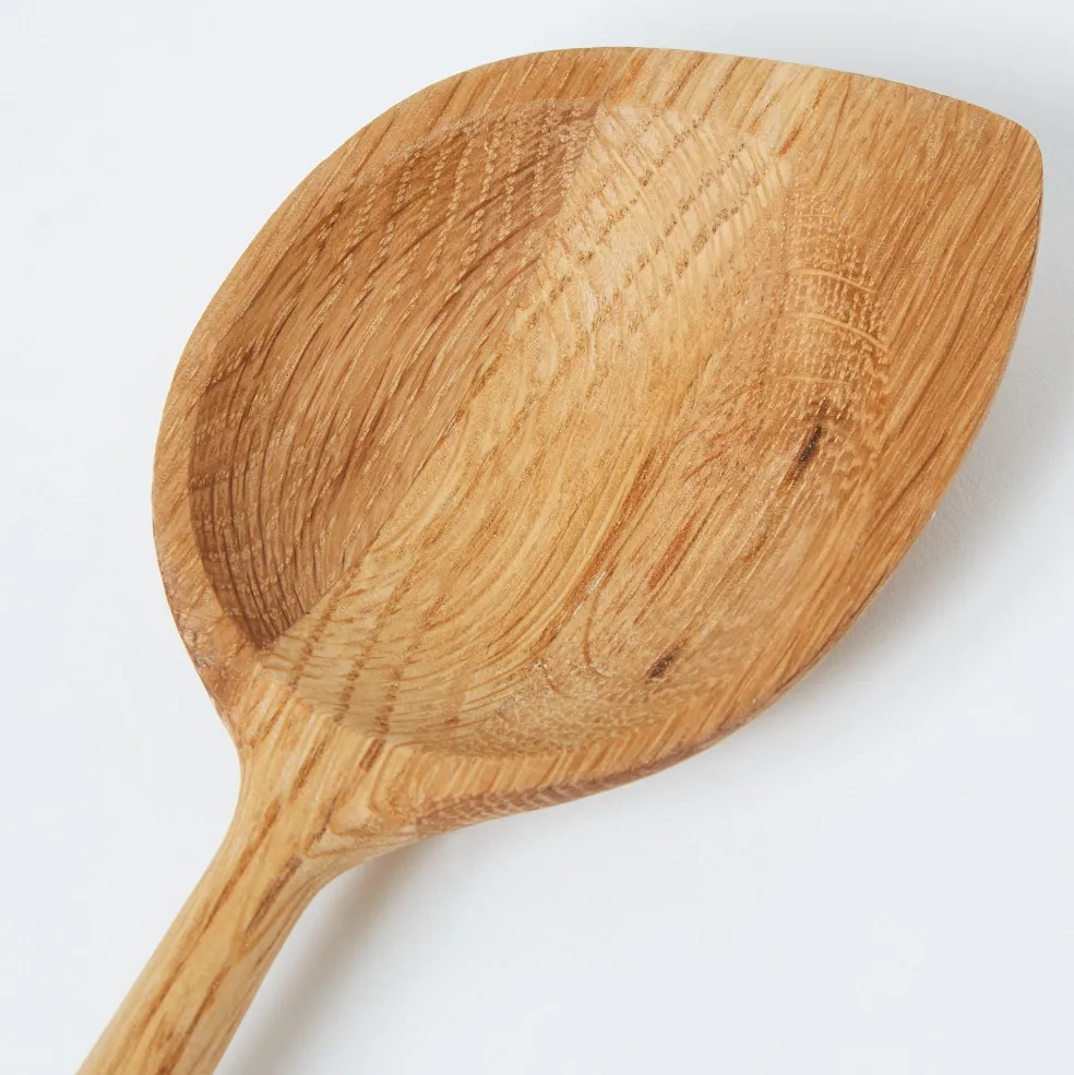 Hot Oak Angled Spoon Serving Bowls & Utensils