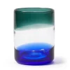 Online Ombre Tumbler Green & Cobalt Glassware