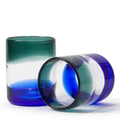 Online Ombre Tumbler Green & Cobalt Glassware