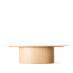 Online Orbit Coffee Table Oak & White Marble Coffee & Side Tables