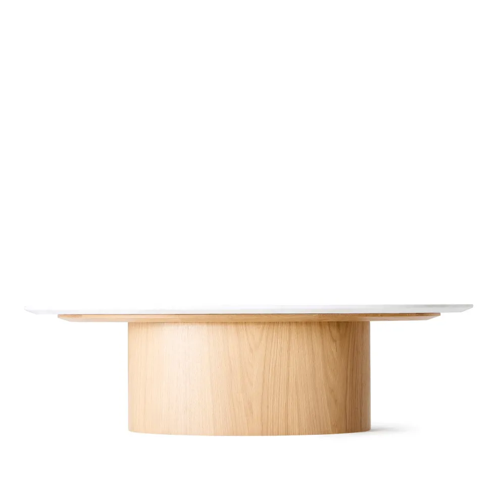 Online Orbit Coffee Table Oak & White Marble Coffee & Side Tables