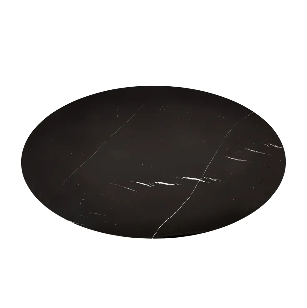 New Orbit Coffee Table Walnut & Black Marble Coffee & Side Tables