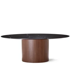 Cheap Orbit Dining Table Walnut & Black Marble Dining Tables