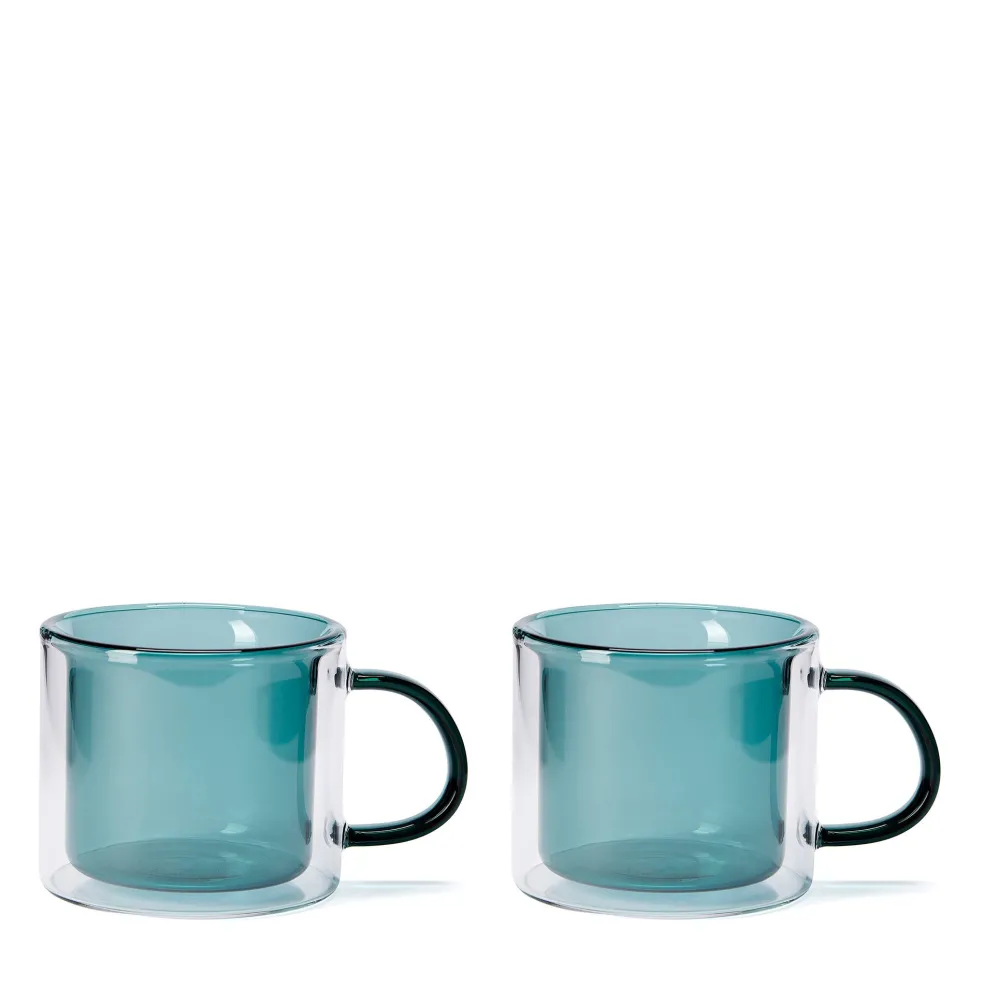 Fashion Oslo Mug Green (Set of 2) Glassware | Mugs, Cups & Jugs