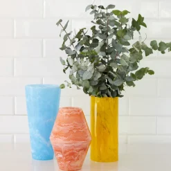 Sale Pamana Cylinder Vase Yellow 30cm Vases