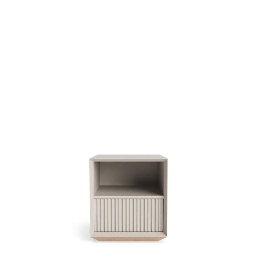 Hot Pillar 1 Drawer Bedside Table Stone Bedroom Furniture | Storage