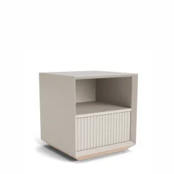 Hot Pillar 1 Drawer Bedside Table Stone Bedroom Furniture | Storage