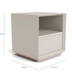 Hot Pillar 1 Drawer Bedside Table Stone Bedroom Furniture | Storage