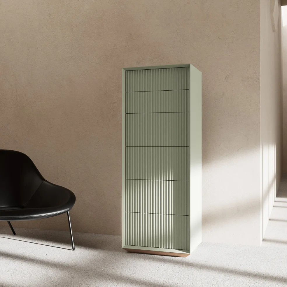 Best Pillar 6 Drawer Tallboy Lichen In Stock | Bedroom Furniture