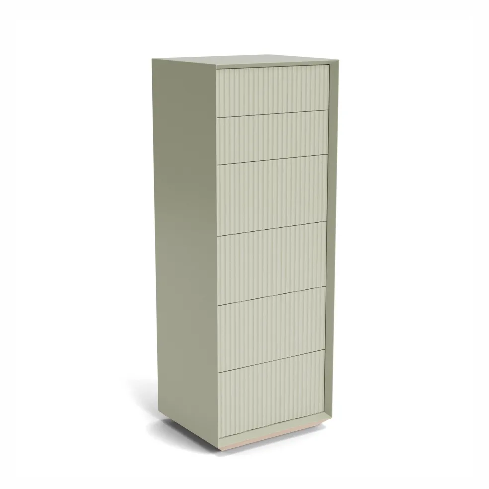 Best Pillar 6 Drawer Tallboy Lichen In Stock | Bedroom Furniture