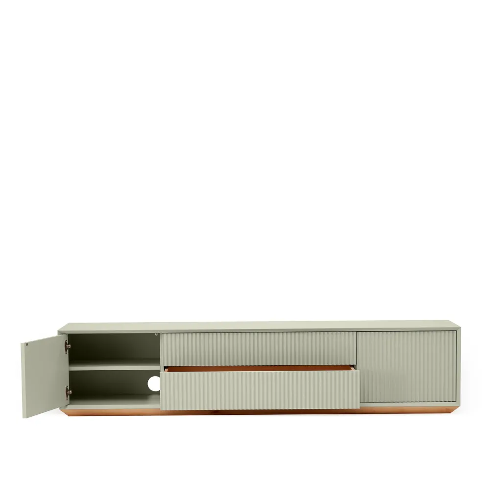 Discount Pillar Low Console 200cm Lichen Bedroom Furniture | Storage