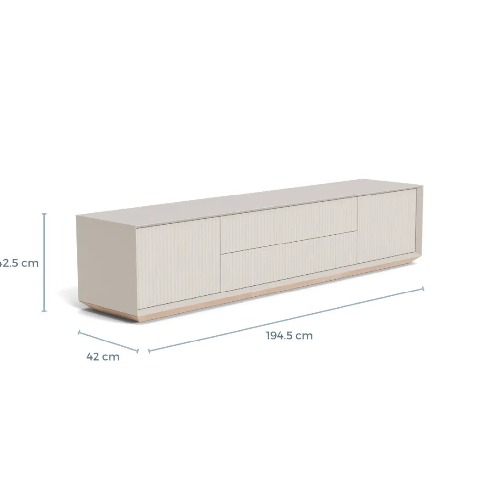 Store Pillar Low Console 200cm Stone In Stock | Bedroom Furniture